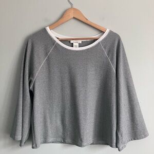 URBAN ROMANTICS Black and White Wide Sleeve Boxy Top Size M